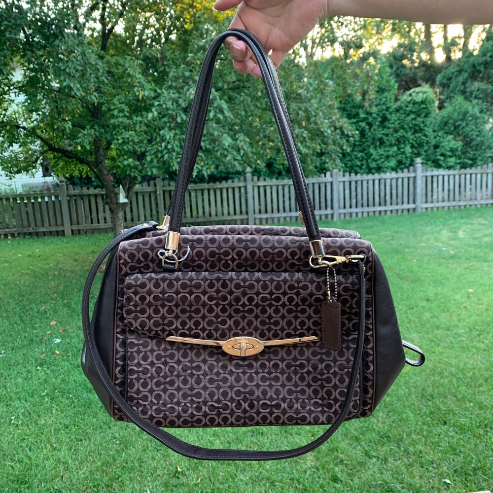 Coach brown monogram Madison Madeline Satchel